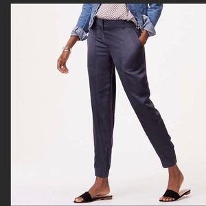 Loft silk cargo jogger pants (NWT)